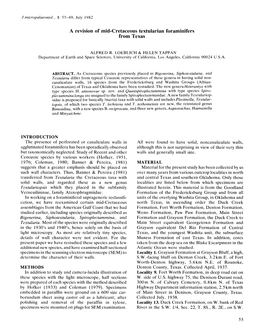 A Revision of Mid-Cretaceous Textularian Foraminifers from Texas