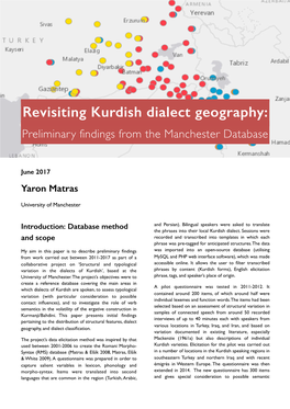 Revisiting Kurdish Dialect Geography: Preliminary Findings from the Manchester Database
