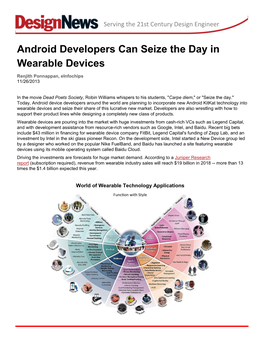 Android Developers Can Seize the Day in Wearable Devices