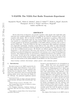 Arxiv:1104.4908V2 [Astro-Ph.IM] 25 May 2011