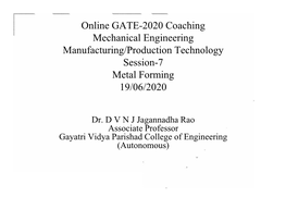 Online GATE-2020 Coachin Mechanical Engineering