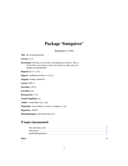 Package 'Fontquiver'