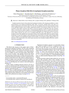 Planar Josephson Hall Effect in Topological Josephson Junctions