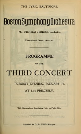 Boston Symphony Orchestra Concert Programs, Season 24,1904-1905, Trip