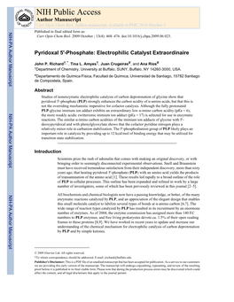 NIH Public Access Author Manuscript Curr Opin Chem Biol