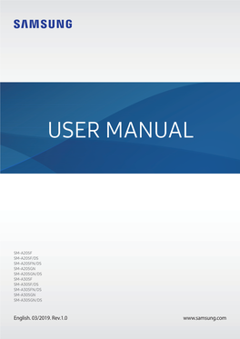 Samsung Galaxy A30 User Manual PDF Guide Download