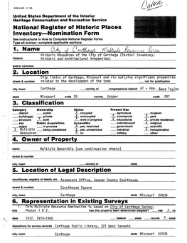 National Register of Historic Places Inventory Nomination Form 3