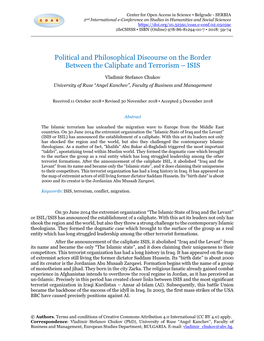 Political and Philosophical Discourse on the Border Between the Caliphate and Terrorism – ISIS