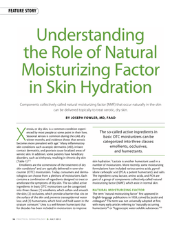 Understanding the Role of Natural Moisturizing Factor in Skin Hydration