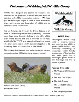 Welcome to Waldringfield Wildlife Group
