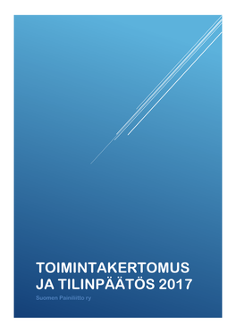 Toimintakertomus Ja Tilinpäätös 2017