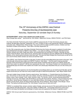 OSPAC2011 Press Release