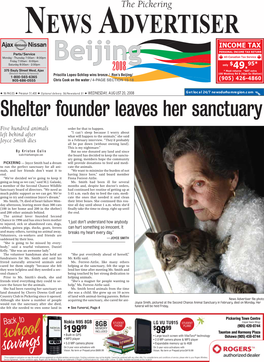 Shelter Founder Leaves Her Sanctuary