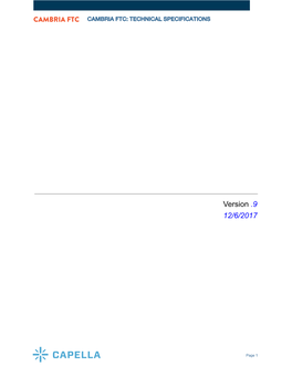 Cambria Ftc Cambria Ftc: Technical Specifications