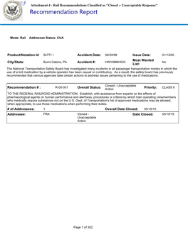 Accident Details and Addressee Status(Es