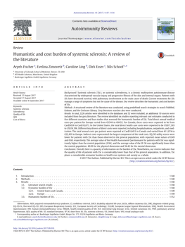 Humanistic and Cost Burden of Systemic Sclerosis: a Review of the Literature