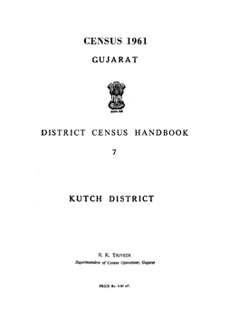 District Census Handbook, 7 Kutch