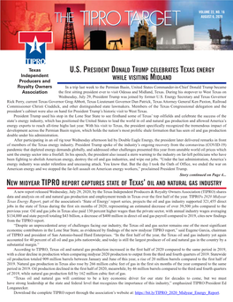 VERTICAL TARGET August 6, 2020 TIPRO Newsletter