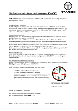 The 3-Minute Radio Silence Markers on Your TWCO®