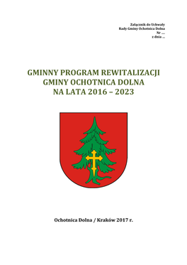 Gminny Program Rewitalizacji Gminy Ochotnica Dolna Na Lata 2016 – 2023