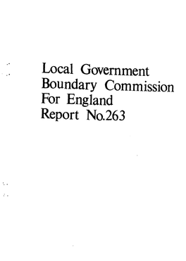Al Government Boundary Commission for England Report No.263 O