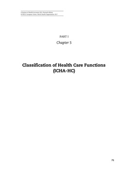 Classification of Health Care Functions (ICHA-HC)