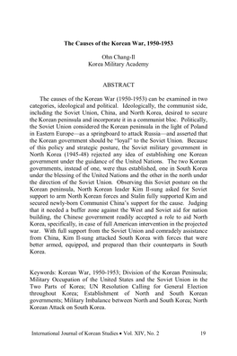 The Causes of the Korean War, 1950-1953