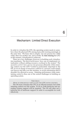 Mechanism: Limited Direct Execution