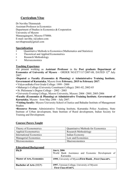 Curriculum Vitae