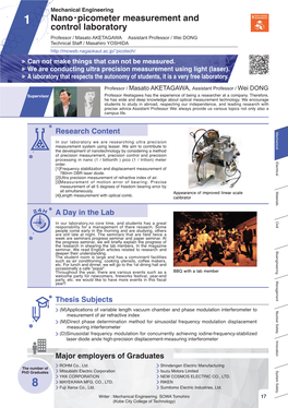 Nano・Picometer Measurement and Control Laboratory