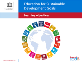 Education for Sustainable Development Goals