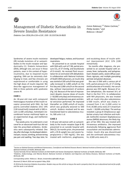 Management of Diabetic Ketoacidosis in Severe Insulin Resistance