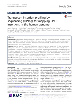 Download At: Amplification May Be Performed During Library Con- Fenyolab/Tipseqhunter (See Table 6)