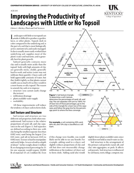 Improving the Productivity of Landscapes with Little Or No Topsoil 100 90 10 Edwin L