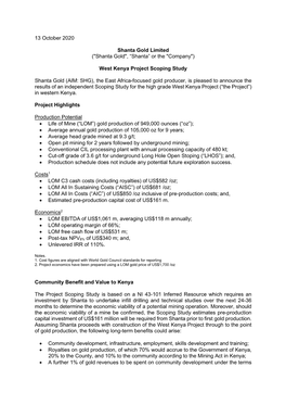 West Kenya Project Scoping Study