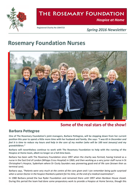 Rosemary Foundation Nurses