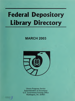 Federal Depository Library Directory