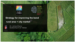 Strategy for Improving the Bond Rural Area + City Market