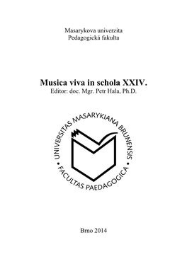 Musica Viva in Schola XXIV. Editor: Doc