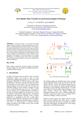 In-Cylinder Heat Transfer in an Ericsson Engine Prototype