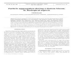 Particle Aggregation During a Diatom Bloom. 11. Biological Aspects