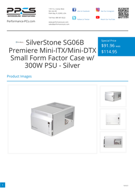 Silverstone SG06B Premiere Mini-ITX/Mini-DTX Small Form