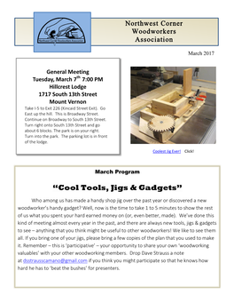 “Cool Tools, Jigs & Gadgets”