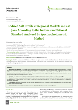 Elemental Profile of the Leafy Vegetables Commonly Consumed