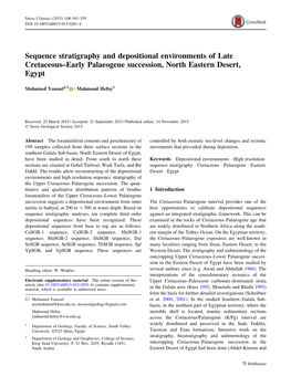 Sequence Stratigraphy and Depositional Environments of Late Cretaceous–Early Palaeogene Succession, North Eastern Desert, Egypt