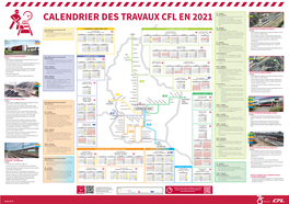 CALENDRIER DES TRAVAUX CFL EN 2021 Dans Le Cadre De Travaux Au Niveau Des Caté- Naires, De La Signalisation Et Des Appareils De Voie