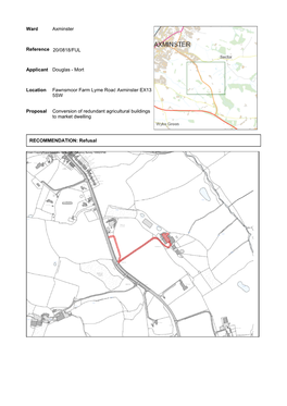 Ward Axminster Reference 20/0818/FUL Applicant Douglas