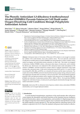 The Phenolic Antioxidant 3,5-Dihydroxy-4-Methoxybenzyl