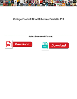 College Football Bowl Schedule Printable Pdf