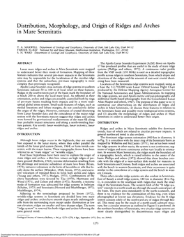 Distribution, Morphology, and Origin of Ridges and Arches in Mare Serenitatis